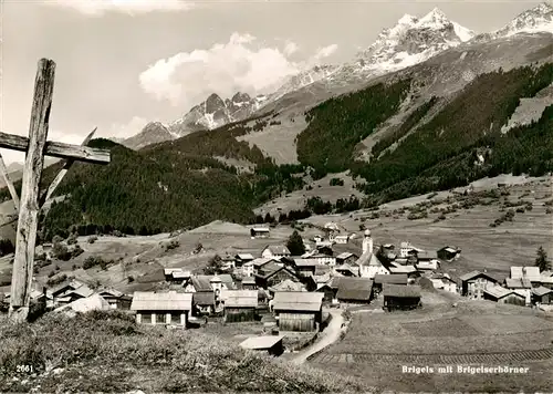 AK / Ansichtskarte  Brigels_GR Gesamtansicht Blick gegen Brigelserhoerner