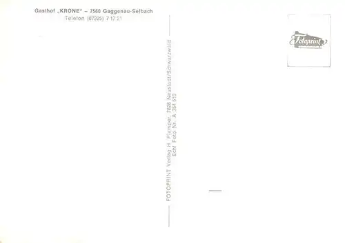AK / Ansichtskarte  Selbach_Gaggenau Gesamtansicht mit Kirche