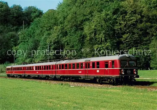 AK / Ansichtskarte 73922158 Eisenbahn_Railway_Chemin_de_Fer Oensingen Balstahl Bahn OeBB Elektrischer Triebzug BDe 4/12 204