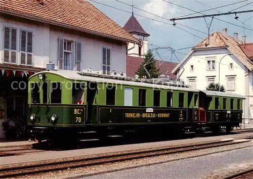 AK / Ansichtskarte 73922160 Eisenbahn_Railway_Chemin_de_Fer Chemins de fer Jura CJ Elektrischer Triebwagen BCe 2/4 70