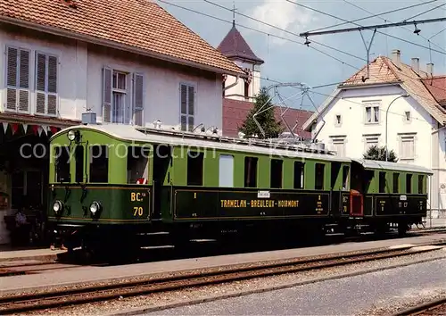 AK / Ansichtskarte  Eisenbahn_Railway_Chemin_de_Fer Chemins de fer Jura CJ Elektrischer Triebwagen BCe 2/4 70