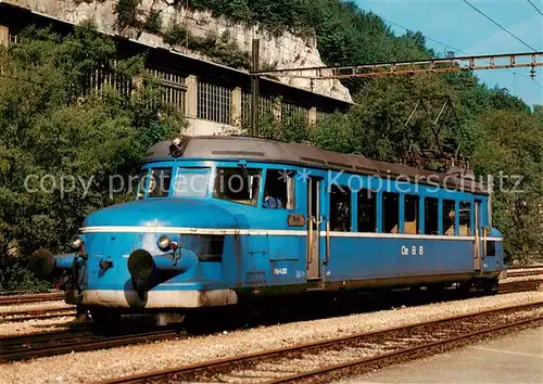 AK / Ansichtskarte  Eisenbahn_Railway_Chemin_de_Fer Oensingen Balsthal Bahn OeBB Elektrischer Triebwagen RBe 2/4 202