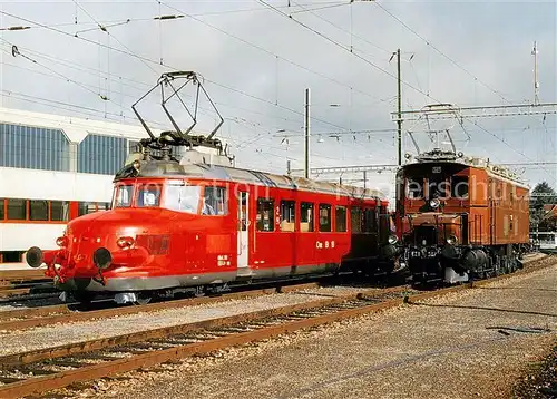 AK / Ansichtskarte  Eisenbahn_Railway_Chemin_de_Fer Oensingen BalsthalBahn OeBB RBe 2/4 202 Roter Pfeil SBB 1007