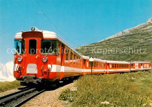 AK / Ansichtskarte 73922166 Eisenbahn_Railway_Chemin_de_Fer Furka Oberalp Bahn FO Pendelzug BDeh 4/4 II 92