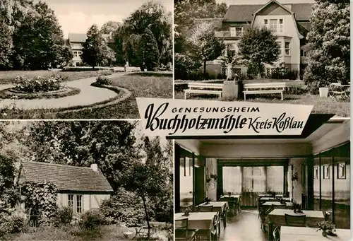 AK / Ansichtskarte  Rosslau_Elbe Genesungsheim Buchholzmuehle Park Gastraum