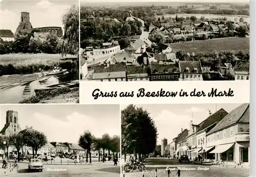 AK / Ansichtskarte  Beeskow Panorama Marktplatz Ernst Thaelmann Strasse