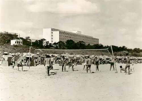 AK / Ansichtskarte  Zinnowitz_Ostseebad FDGB Erholungsheim Roter Oktober Strandpartie