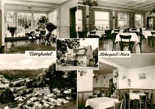 AK / Ansichtskarte  Hohegeiss_Harz Berghotel Gastraeume Terrasse