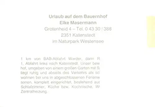 AK / Ansichtskarte  Katenstedt_Emkendorf Bauernhof Elke Masermann