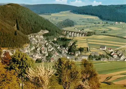 AK / Ansichtskarte  Willingen_Sauerland Panorama mit Viadukt