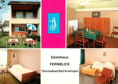 AK / Ansichtskarte  Bad_Krozingen Gaestehaus Fernblick Gaststube Gaetezimmer