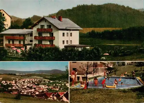 AK / Ansichtskarte 73922263 Grafenau_Niederbayern Gaestehaus Sonnenberg Stadtblick Privatbad