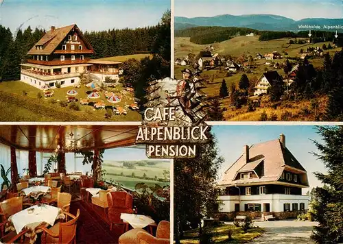 AK / Ansichtskarte  Saig_Schwarzwald Cafe Alpenblick Pension Panorama Gastraum