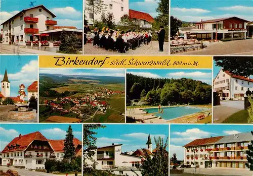 AK / Ansichtskarte 73922290 Birkendorf_uehlingen-Birkendorf Hotel Pension Sonnenhof Kirche Panorama Terrasse Schwimmbad Cafe