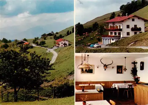 AK / Ansichtskarte  Niederndorf_Westfalen Gasthaus zur Schoenen Aussicht Gaststube Kaisergebirge