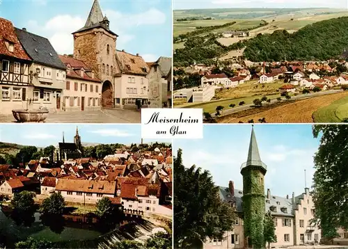 AK / Ansichtskarte  Meisenheim_Glan Marktplatz Fliegeraufnahme Stadtansicht Gruener Turm