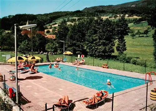 AK / Ansichtskarte  Prinzbach_Biberach_Kinzigtal Gasthaus Pension Badischer Hof Freibad