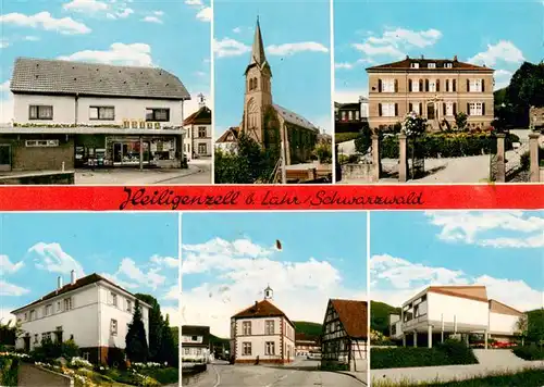 AK / Ansichtskarte 73922376 Heiligenzell EDEKA Geschaeft KIrche Schloss Teilansichten