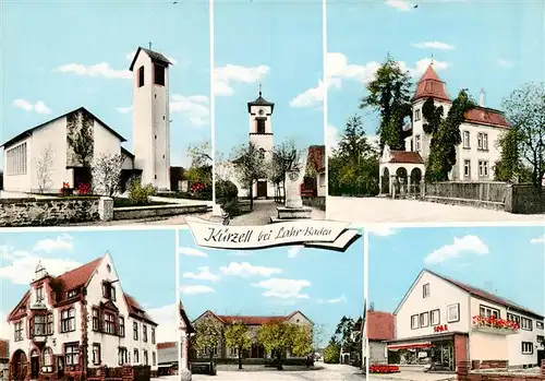 AK / Ansichtskarte 73922377 Kuerzell_Meissenheim Kirchen Schloss Teilansichten SPAR Geschaeft