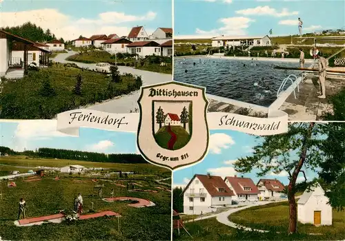 AK / Ansichtskarte 73922426 Dittishausen_Loeffingen Feriendorf Schwarzwald Schwimmbad Minigolfanlage Ortspartie