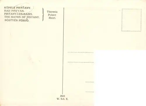 AK / Ansichtskarte  Piestany_Pistian_Poestyen_SK Thermia Palace Hotel