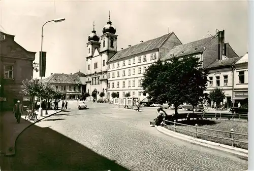 AK / Ansichtskarte  Trencin_Trentschinteplitz_SK Pohlad na piaristicky kostol a klastor vystavany roku 1653