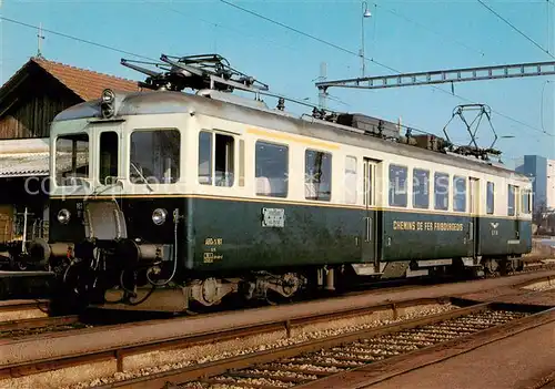 AK / Ansichtskarte  Eisenbahn_Railway_Chemin_de_Fer Freiburger Bahnen GFM Elektrischer Triebwagen ABDe 4/4 161 