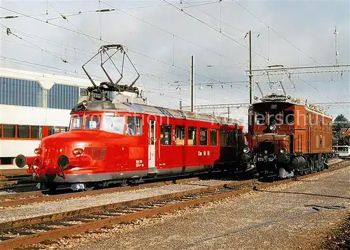 AK / Ansichtskarte  Eisenbahn_Railway_Chemin_de_Fer Oensingen Balsthal Bahn OeBB RBe 2/4 202 Roter Pfeil SBB 1007 