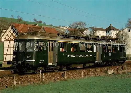 AK / Ansichtskarte  Eisenbahn_Railway_Chemin_de_Fer Mittelthurgaubahn MThB Elektrischer Triebwagen ABDe 4/4 11