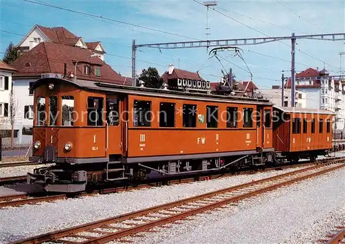 AK / Ansichtskarte 73922487 Eisenbahn_Railway_Chemin_de_Fer Frauenfeld Wil Bahn Triebwagen BCe 4/4 1 Anhaenger BC 16