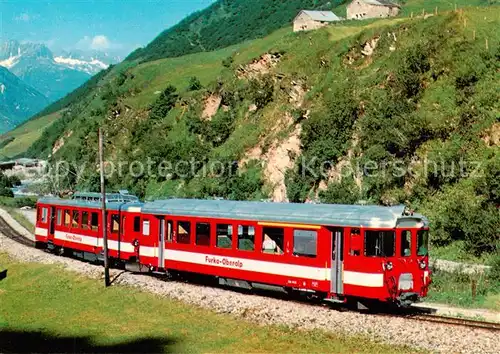 AK / Ansichtskarte 73922492 Eisenbahn_Railway_Chemin_de_Fer Furka_oberalp-Bahn FO Pendelzug Triebwagen BDeh 2/4 41 