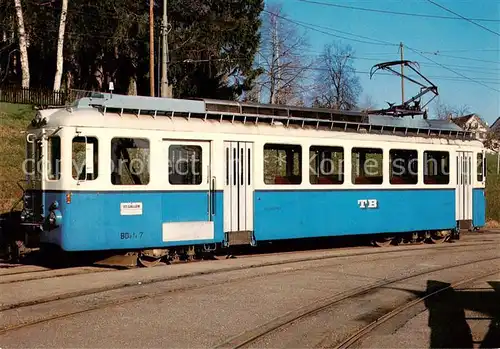 AK / Ansichtskarte 73922499 Eisenbahn_Railway_Chemin_de_Fer Trogener Bahn TB Motorwagen BDe 4/4 7