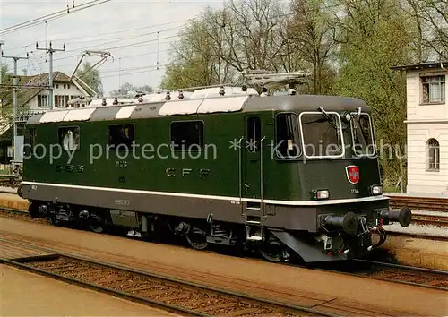 AK / Ansichtskarte 73922516 Eisenbahn_Railway_Chemin_de_Fer Schweiz Bundesbahn SBB Elektrischer Lokomotive Re 4/4 II 11376