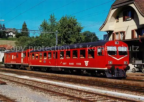 AK / Ansichtskarte 73922521 Eisenbahn_Railway_Chemin_de_Fer Emmental Burgdorf Thun Bahn Gepaecktribwagen De 4/4 235 + Bt 311