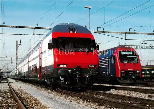 AK / Ansichtskarte  Eisenbahn_Railway_Chemin_de_Fer Schweiz SBB Dopelstock Pendelzug IC 2000