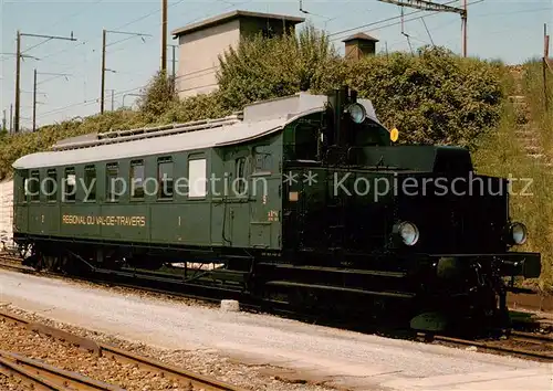 AK / Ansichtskarte  Eisenbahn_Railway_Chemin_de_Fer Chemin Regional Val de Travers RVT Dieselelektrischer Triebwagen ABm 2/5 9