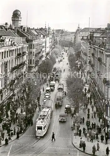 AK / Ansichtskarte  Strassenbahn_Tramway-- Zuerich Bahnhofstrasse 