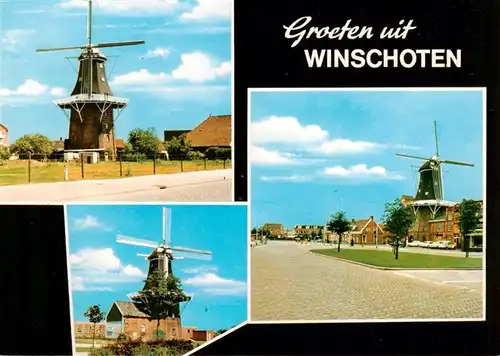 AK / Ansichtskarte 73922597 Winschoten_Winschooten_NL Windmuehle Teilansichten