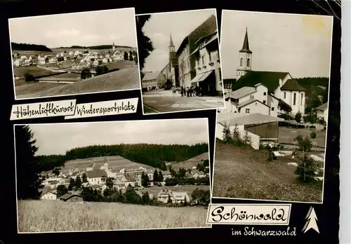 AK / Ansichtskarte 73922611 Schoenwald_Schwarzwald Panorama Ortspartien Kirche