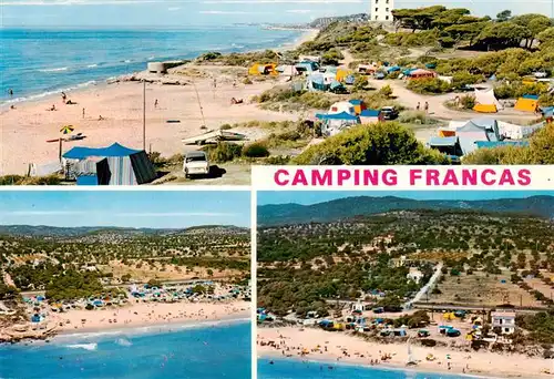 AK / Ansichtskarte 73922641 Vendrell_El_Vendrell_ES Camping Francas Playa Fliegeraufnahmen