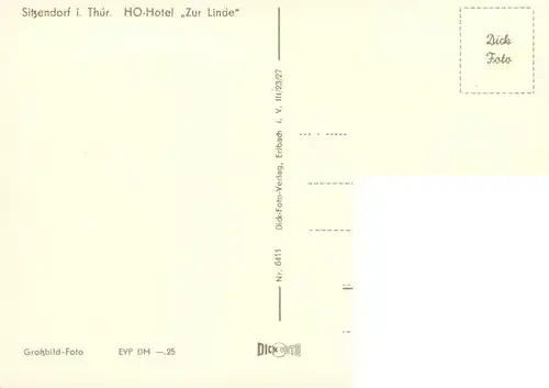 AK / Ansichtskarte  Sitzendorf__Thueringen HO Hotel Zur Linde