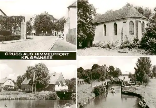 AK / Ansichtskarte  Himmelpfort Stadtmauer Klosterkirche des ehem Zisterzienserklosters Am Kanal An der Schleuse