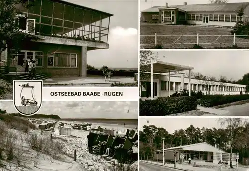 AK / Ansichtskarte  Baabe_Ostseebad_Ruegen HOG Inselparadies Strand HOG Am See Erholungsheim Haus Granitz Kaufhalle