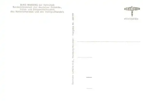 AK / Ansichtskarte  Helmstedt Bundeslehranstalt des Dt Getreide Futter und Duengemittelhandels Fliegeraufnahme
