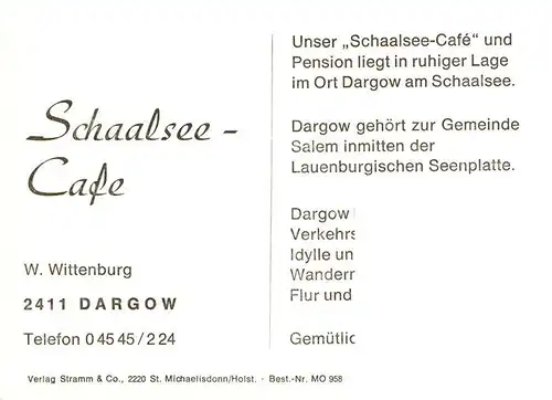 AK / Ansichtskarte  Dargow Schaalsee Cafe