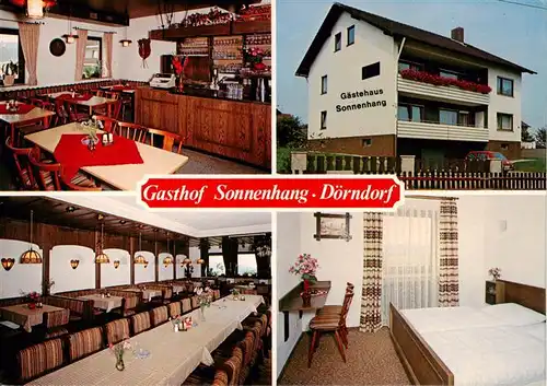 AK / Ansichtskarte 73922696 Doerndorf_Mittelfranken Gasthof Sonnenhang Gastraeume Zimmer