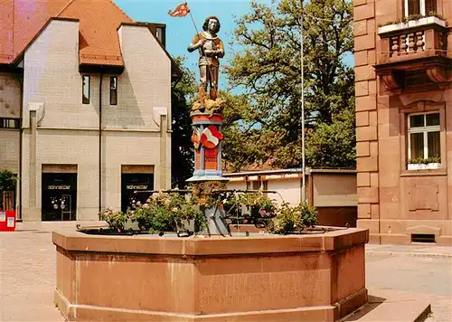 AK / Ansichtskarte  Ettlingen Marktplatzbrunnen