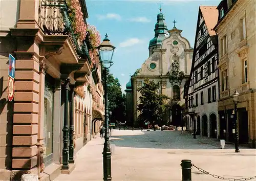 AK / Ansichtskarte  Ettlingen Kirchenplatz mit Martinskirche