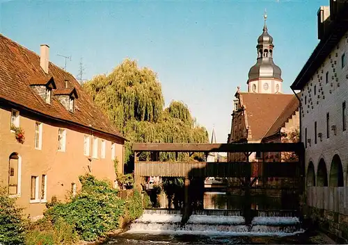 AK / Ansichtskarte 73922744 Ettlingen Malerische Holzbruecke ueber die Alb