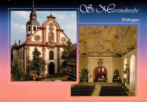 AK / Ansichtskarte 73922746 Ettlingen St. Martinskirche Barockes Langhaus Turmhaube